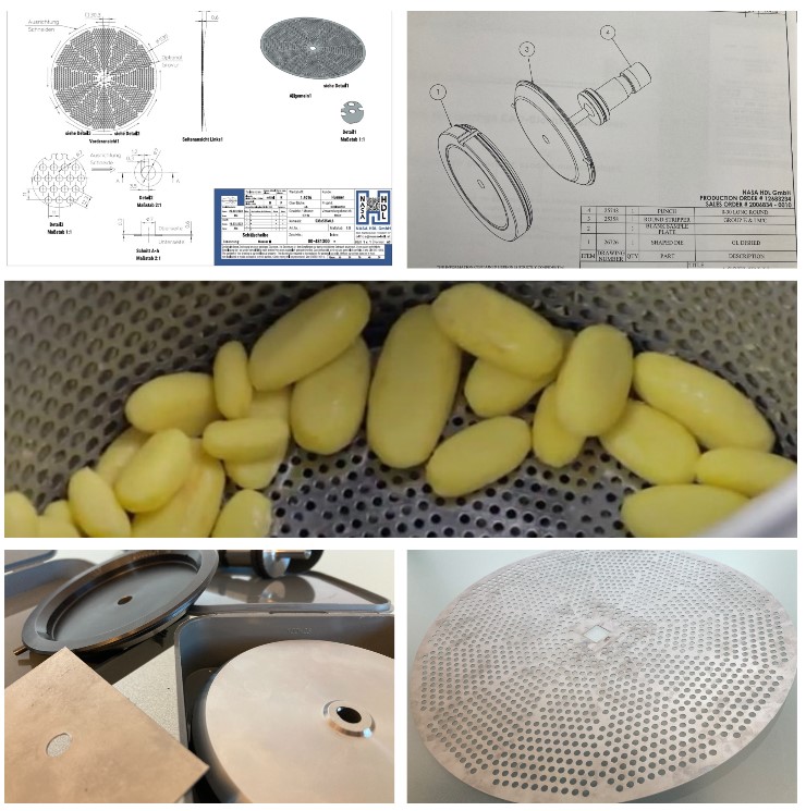 Kollage Kartoffelschaelscheibe